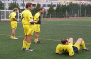 Five-a-side Football Tournament: The 2007 Prague Masters - Slepi Kone subs look on as they defeat Kehar Club