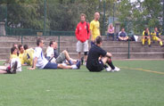 Five-a-side Football Tournament: The 2007 Prague Masters - Teams watch the semi finals